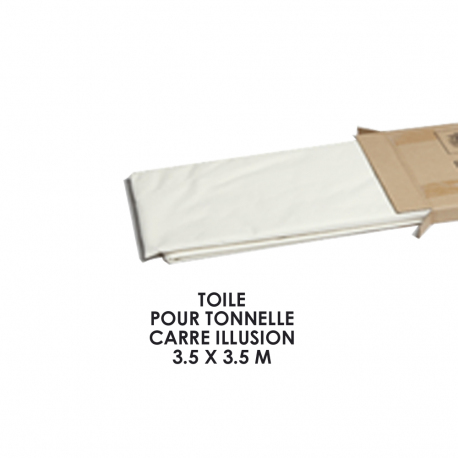 Toile Carrée Universelle 400g/m dim 3,5 X 3,5m Adaptable Tonnelle GIV-50020 - Polyester/PVC