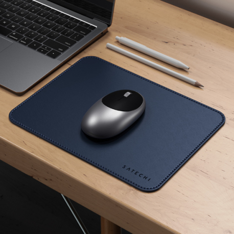 Eco-Friendly Leather Mouse Pad - Blue