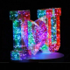 USB Electrique lumineux Holographic I Love U - Hauteur - 25cm