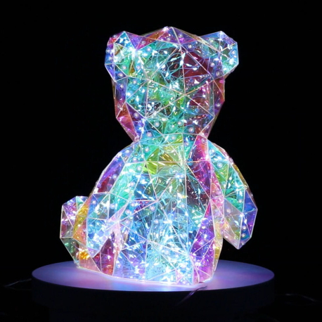 Ours Holographique USB Electrique Normal Lumineux - Hauteur : 18cm