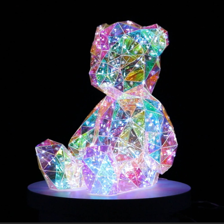 Ours Holographique USB Electrique Normal Lumineux - Hauteur : 18cm