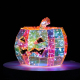 Citrouille Lumineuse Hologram 20 cm - LED Halloween Décoration Intérieure/Extérieure, Fêtes et Jardins