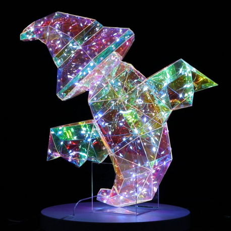 Fantôme Lumineux 38 cm Hologram LED Halloween - Décoration LED Originale pour Fêtes, Jardins et Soirées à Thème