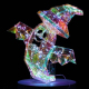 Fantôme Lumineux 38 cm Hologram LED Halloween - Décoration LED Originale pour Fêtes, Jardins et Soirées à Thème