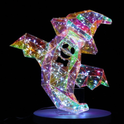 Fantôme Lumineux 38 cm Hologram LED Halloween - Décoration LED Originale pour Fêtes, Jardins et Soirées à Thème