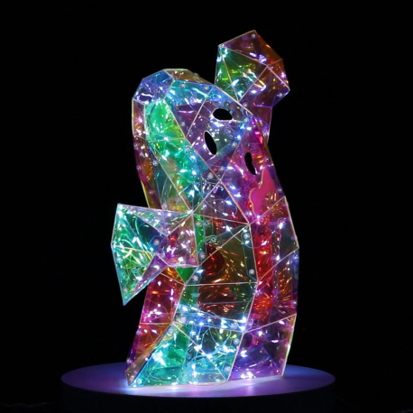 Fantôme Lumineux 35 cm Hologram LED Halloween - Décoration Effrayante pour Fêtes et Jardins