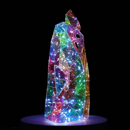 Fantôme Lumineux 35 cm Hologram LED Halloween - Décoration Effrayante pour Fêtes et Jardins