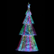 Sapin de Noël Lumineux LED Hologram Hexagonal 180 cm - Arbre Éclairé Moderne pour Décoration Intérieure et Extérieure