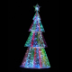 Sapin de Noël Lumineux LED Hologram Hexagonal 180 cm - Arbre Éclairé Moderne pour Décoration Intérieure et Extérieure