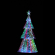 Sapin de Noël Lumineux LED Hologram Hexagonal 120 cm - Arbre Éclairé Moderne pour Décoration Intérieure et Extérieure