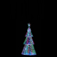 Sapin de Noël Lumineux LED Hologram Hexagonal 60 cm - Arbre Éclairé Moderne pour Décoration Intérieure et Extérieure