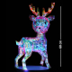 Renne de Noël Lumineux LED Hologram 60 cm - Décoration Festive Intérieure et Extérieure pour Ambiance Magique