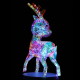 Renne de Noël Lumineux LED Hologram 60 cm - Décoration Festive Intérieure et Extérieure pour Ambiance Magique