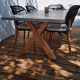 LOT TABLE + 6 CHAISES