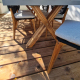 LOT TABLE + 6 CHAISES