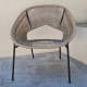 Lot de 4 Fauteuils LUNE DE JARDIN - Cordes polyester - Dimensions : 68 x 69 x 74 cm