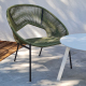 Lot de 4 fauteuils LUNE DE JARDIN - Cordes polyester - Dimensions : 68 x 69 x 74 cm