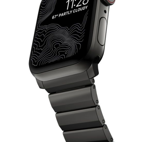 Bracelet Graphite en Acier Inoxydable pour Apple Watch 42/44/45mm V2