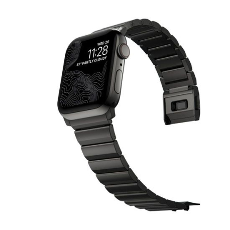 Bracelet Graphite en Acier Inoxydable pour Apple Watch 42/44/45mm V2