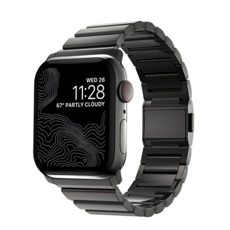 Bracelet Graphite en Acier Inoxydable pour Apple Watch 42/44/45mm V2