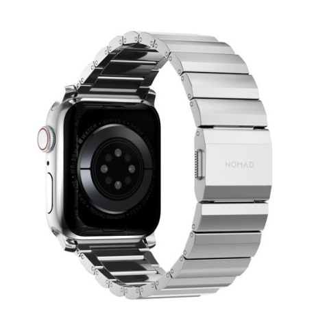 Bracelet en Acier Argenté pour Apple Watch 42/44/45mm V2