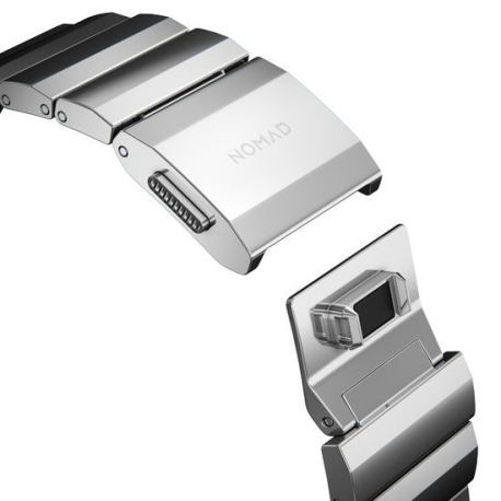 Bracelet en Acier Argenté pour Apple Watch 42/44/45mm V2