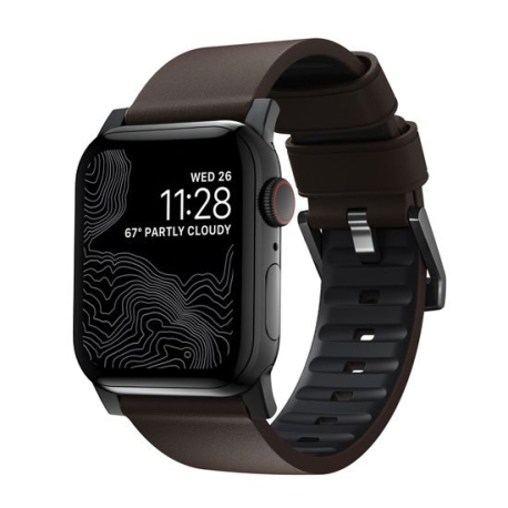 Bracelet Active Strap Pro pour Apple Watch 42/44mm Noir/Marron