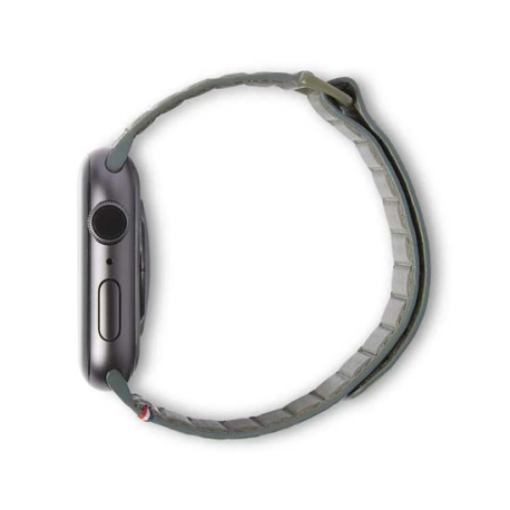 Bracelet en cuir magnétique Olive pour Apple Watch (42/44/45mm)