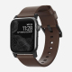 Bracelet Moderne en Cuir 42/44/45mm pour Apple Watch - Noir/Marron