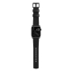 Bracelet Moderne en Cuir Noir pour Apple Watch 42/44/45mm