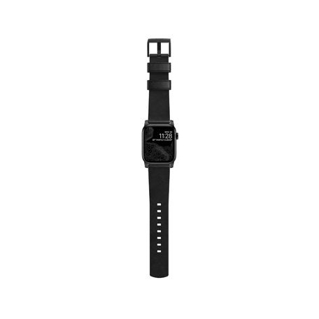 Bracelet Moderne en Cuir Noir pour Apple Watch 42/44/45mm