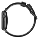 Bracelet Moderne en Cuir Noir pour Apple Watch 42/44/45mm