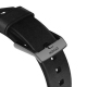 Bracelet Moderne en Cuir Noir pour Apple Watch 42/44/45mm