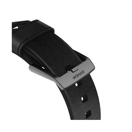 Bracelet Moderne en Cuir Noir pour Apple Watch 42/44/45mm