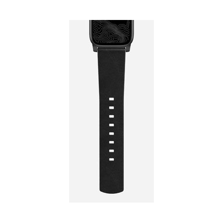 Bracelet Moderne en Cuir Noir pour Apple Watch 42/44/45mm