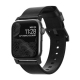 Bracelet Moderne en Cuir Noir pour Apple Watch 42/44/45mm