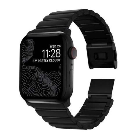 Bracelet en Titane pour Apple Watch - Noir 42/44/45/49 mm V2