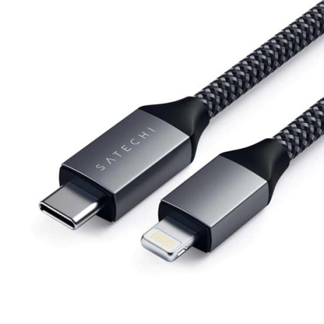 Câble USB-C PD vers Lightning Gris