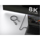 8K USB-C to DisplayPort Cable | 60Hz, HDR Support | 2m Braided