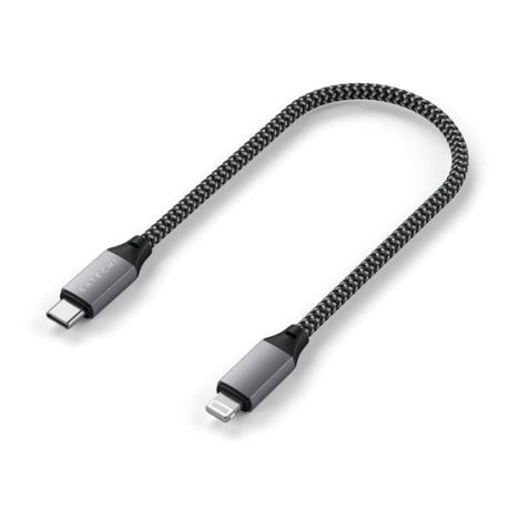 25cm USB-C to Lightning Cable Gray