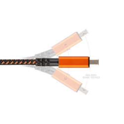 Câble Xtreme USB-A vers Lightning (1,5m) - Orange/Noir