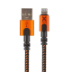 Câble Xtreme USB-A vers Lightning (1,5m) - Orange/Noir