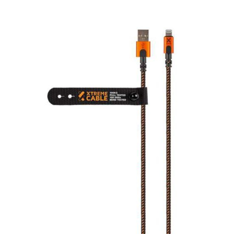 Xtreme USB-A to Lightning Cable (1.5m) - Orange/Black