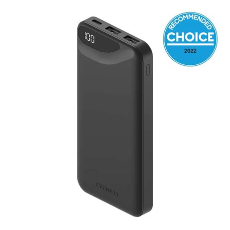 ChargeUp Boost 3 10K Noir - Batterie Externe avec Câble USB-A vers USB-C