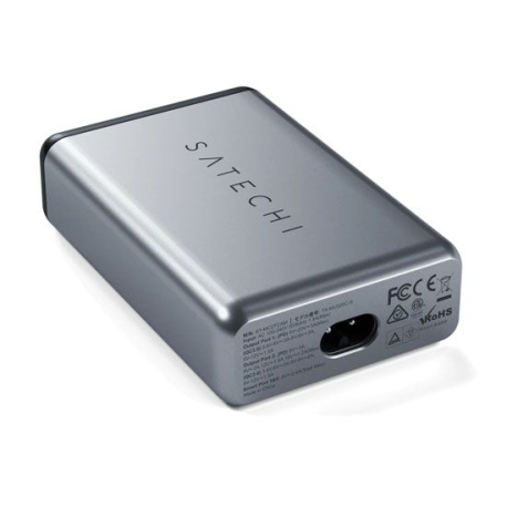 Chargeur de Voyage Satechi 75W Dual Type-C PD - Gris Sidéral