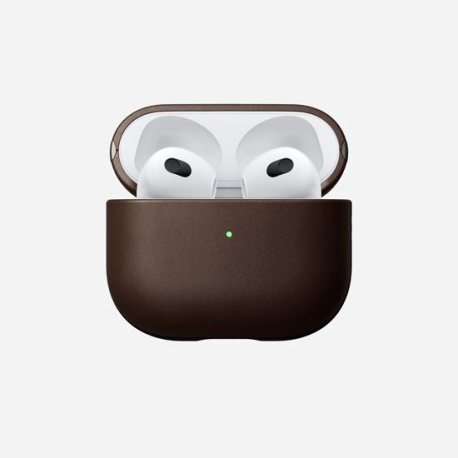 Coque en Cuir Marron pour AirPods (3e Génération)