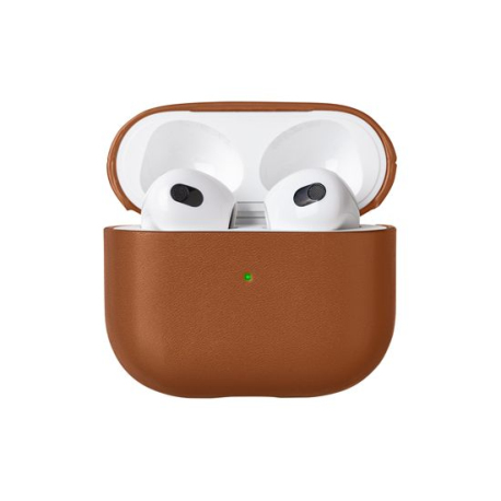 Coque en Cuir Intemporel pour AirPods (3e Gén.) Marron