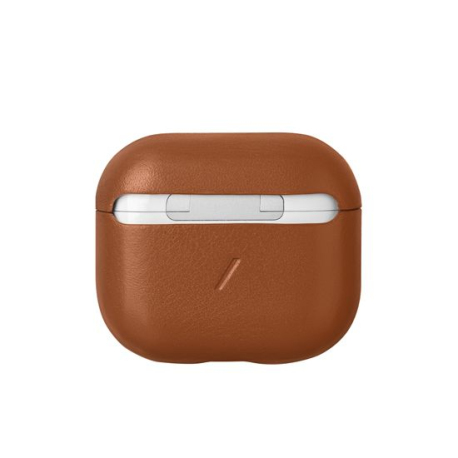 Coque en Cuir Intemporel pour AirPods (3e Gén.) Marron