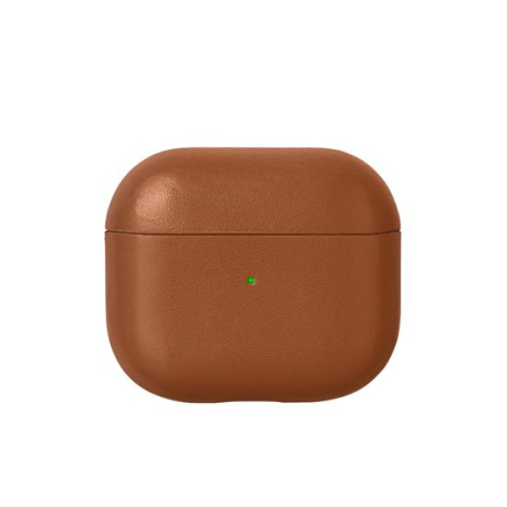 Coque en Cuir Intemporel pour AirPods (3e Gén.) Marron