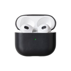 Coque en Cuir Noir pour AirPods (3e génération)